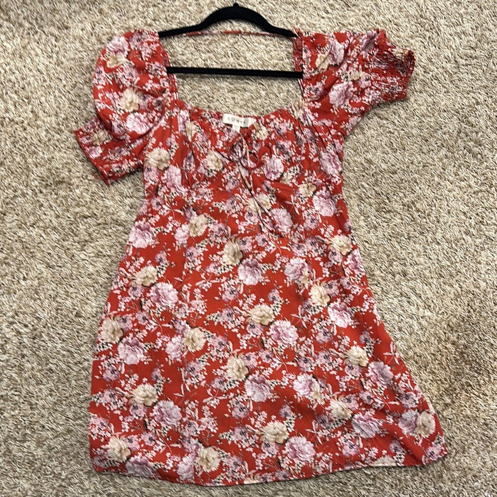 Floral Puff Sleeve Dress Row A. Nordstrom